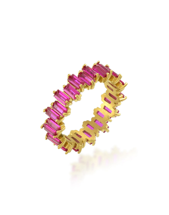 Pink Vogue Ring - Statement Rings - Gold-Plated & Hypoallergenic Jewellery - Made in India - Dubai Jewellery - Dori