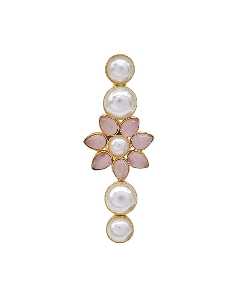 Floral Jewel Ring | Peach & Pink - Statement Rings - Gold-Plated & Hypoallergenic Jewellery - Made in India - Dubai Jewellery - Dori