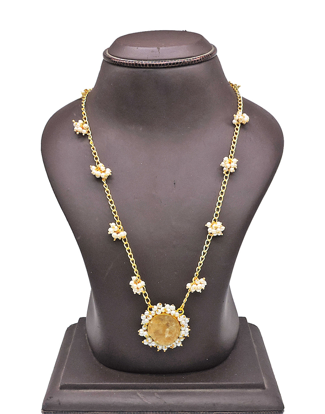 Bloom Necklace (Jasper) - Statement Necklaces - Gold-Plated & Hypoallergenic Jewellery - Made in India - Dubai Jewellery - Dori