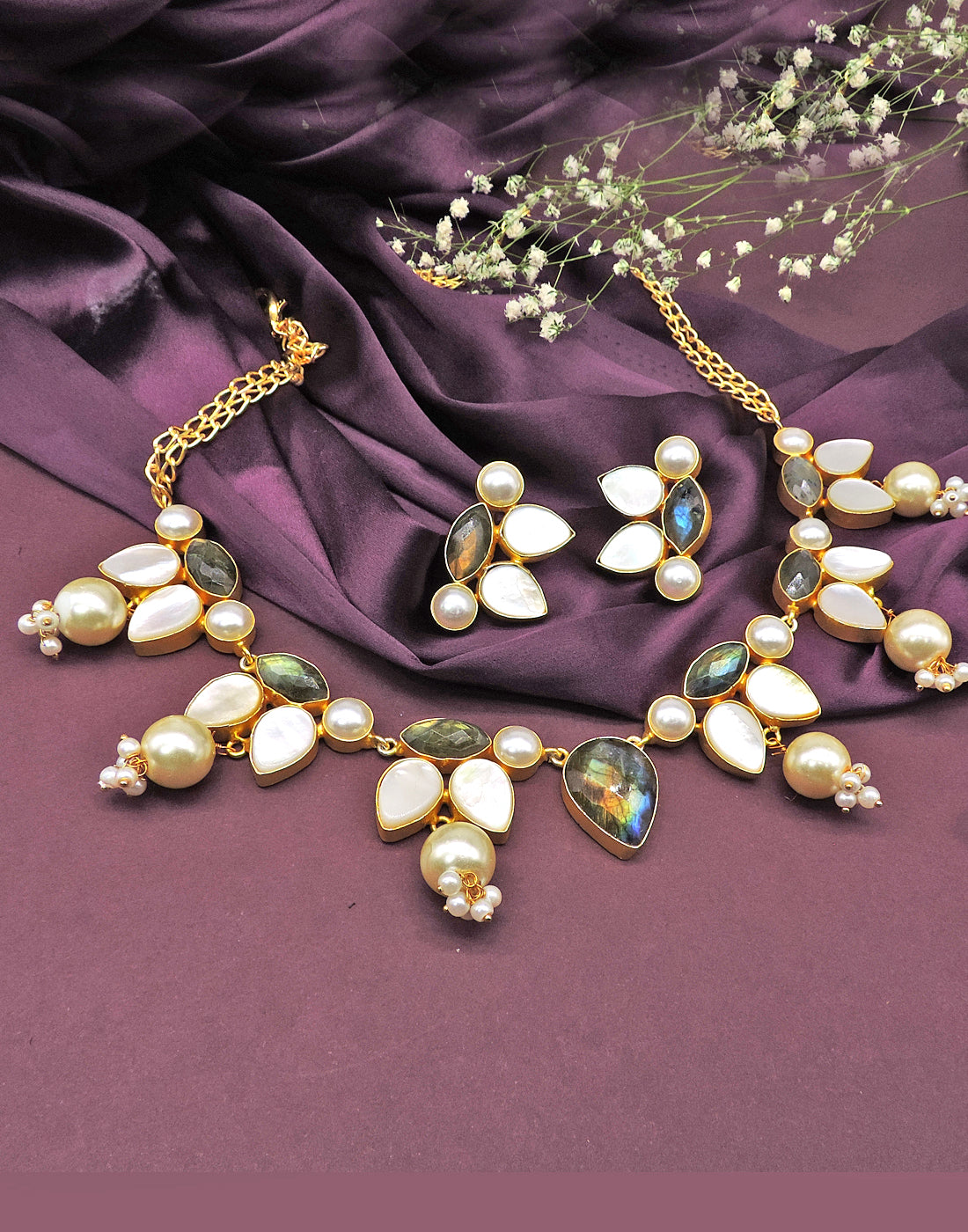 Butterfly Side Earrings - Statement Earrings - Gold-Plated & Hypoallergenic Jewellery - Made in India - Dubai Jewellery - Dori