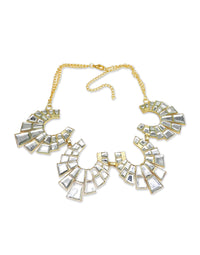 Crystal Cascade Necklace - Statement Necklaces - Gold-Plated & Hypoallergenic Jewellery - Made in India - Dubai Jewellery - Dori