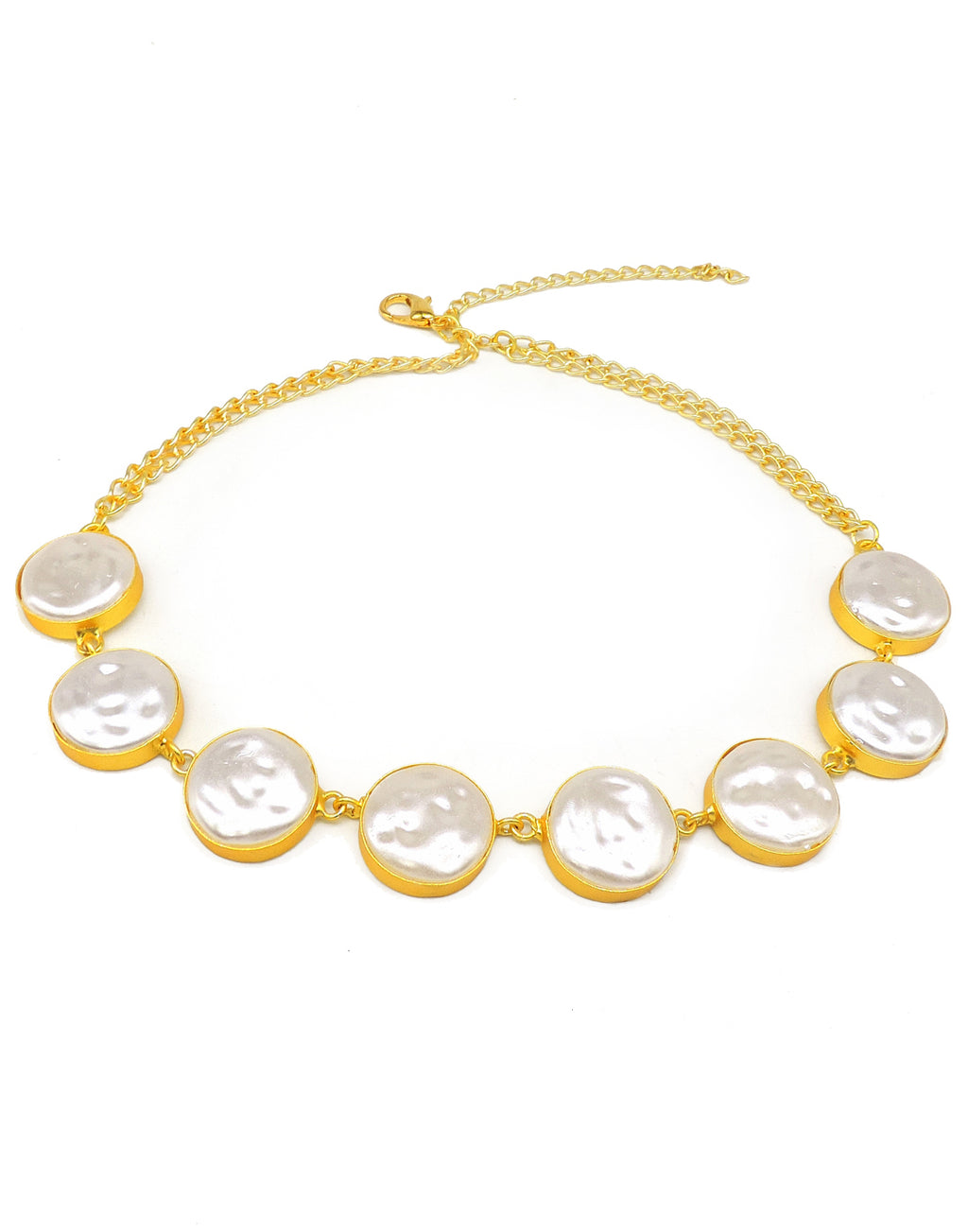 Baroque Pearl Necklace - Statement Necklaces - Gold-Plated & Hypoallergenic Jewellery - Made in India - Dubai Jewellery - Dori