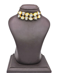 Crystal & Shell Necklace - Statement Necklaces - Gold-Plated & Hypoallergenic Jewellery - Made in India - Dubai Jewellery - Dori