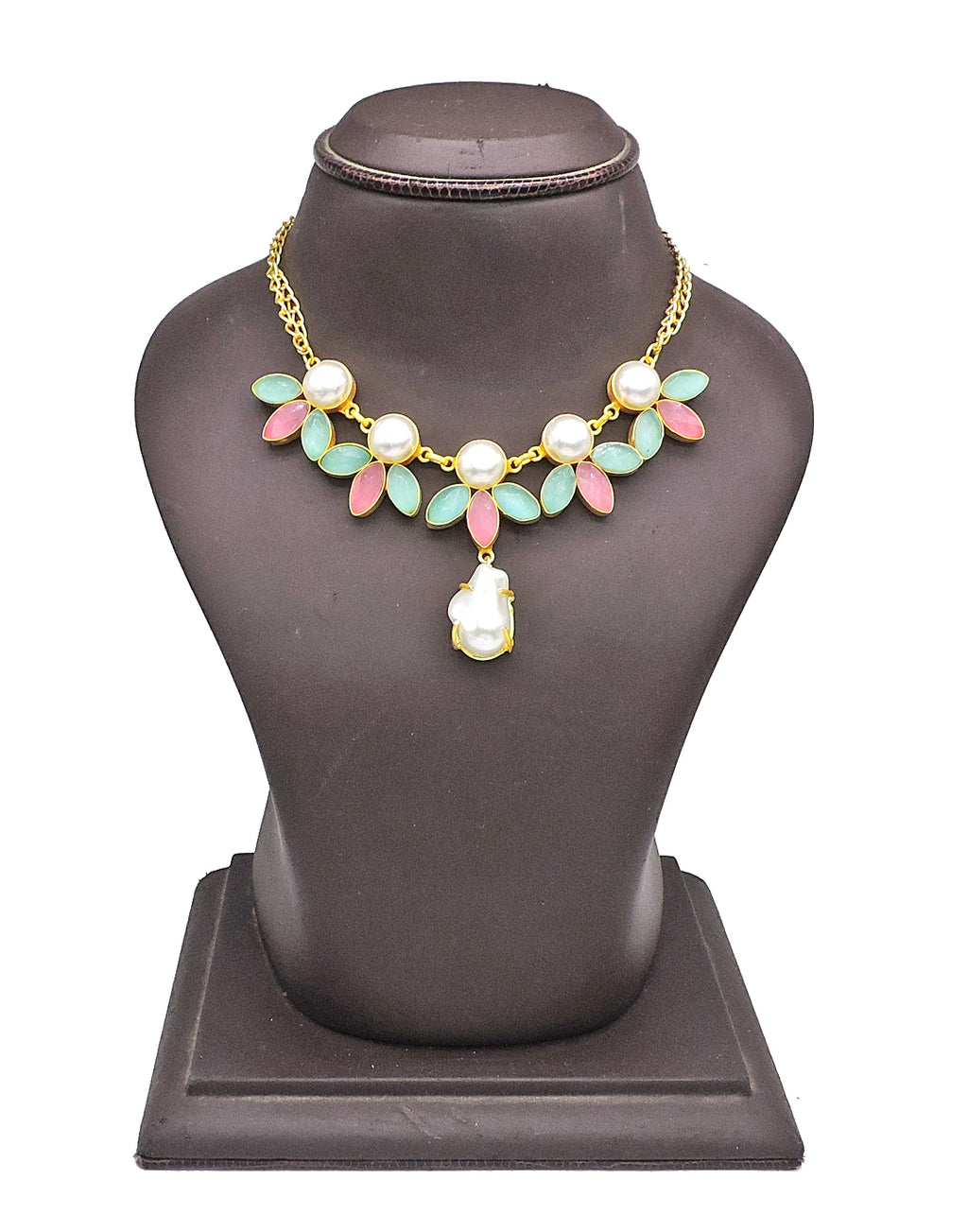 Butterfly Pearl Necklace - Statement Necklaces - Gold-Plated & Hypoallergenic Jewellery - Made in India - Dubai Jewellery - Dori