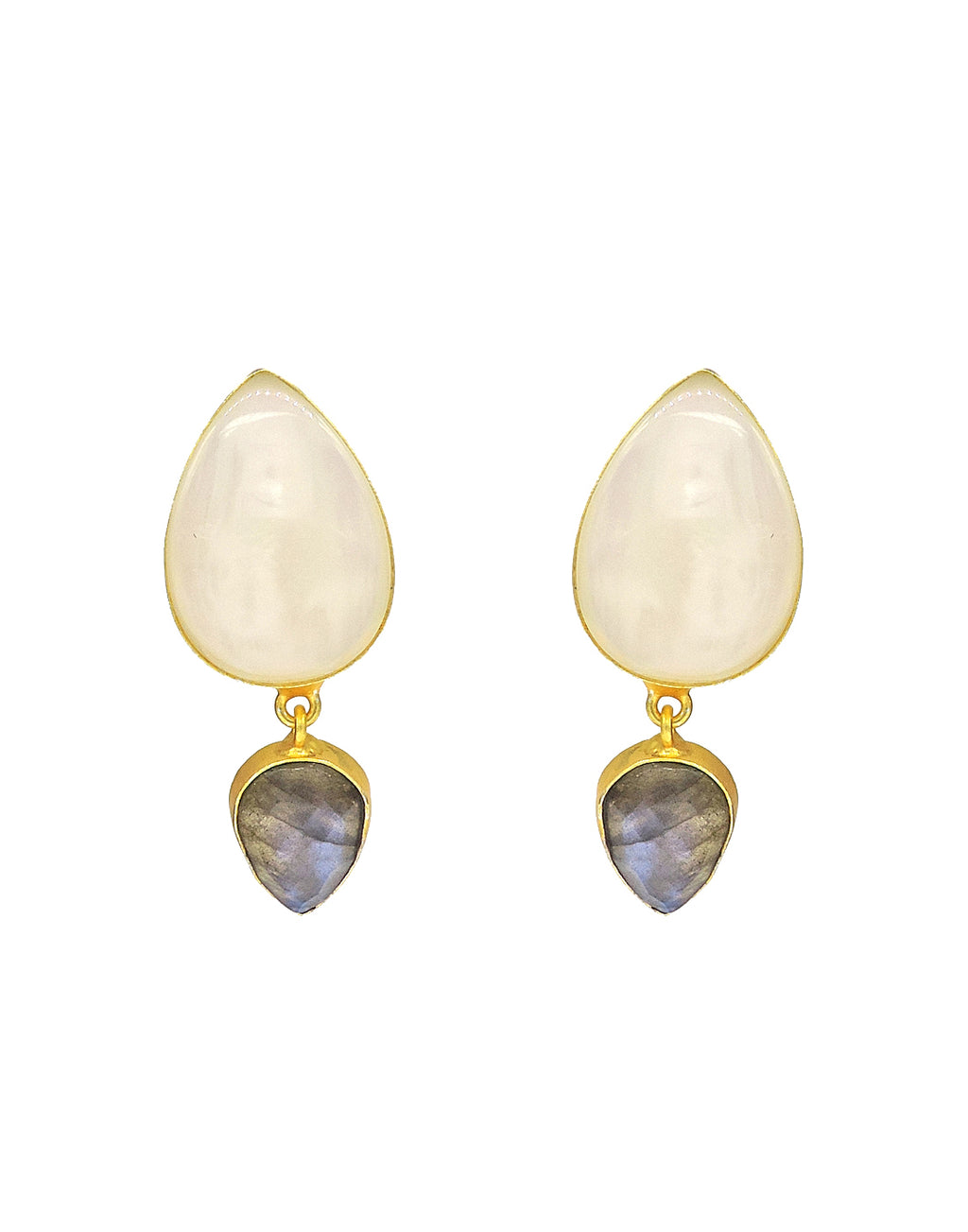 Shell Drop Earrings - Statement Earrings - Gold-Plated & Hypoallergenic Jewellery - Made in India - Dubai Jewellery - Dori