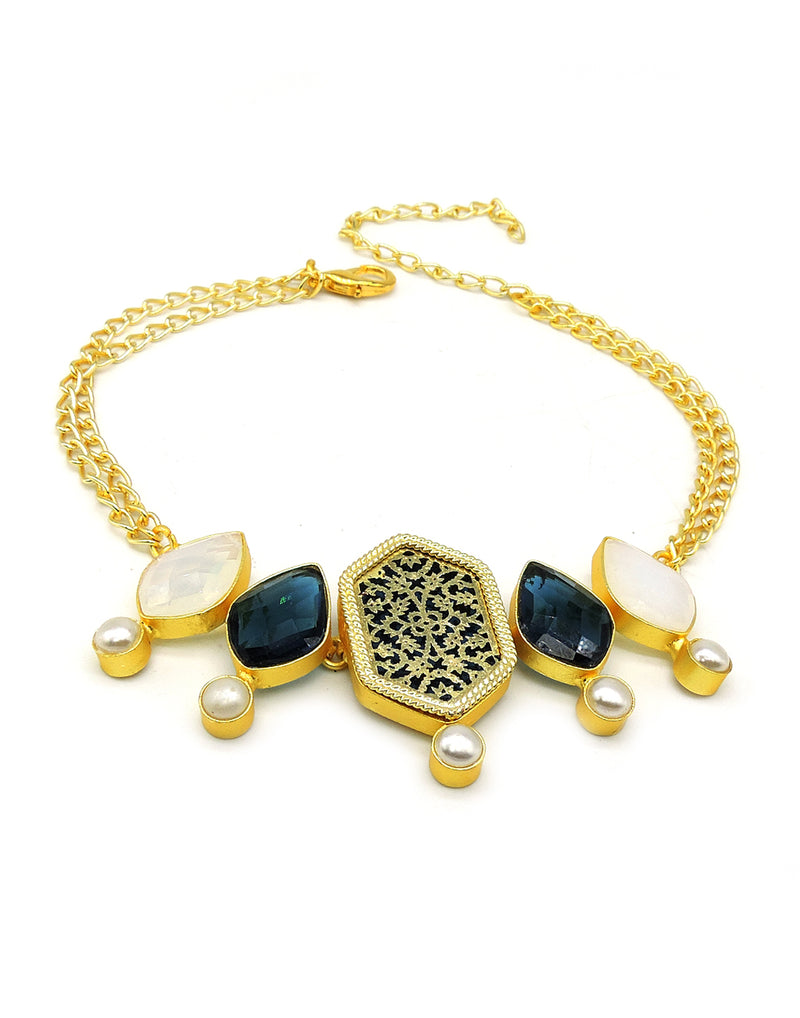 Heritage Haathi Necklace - Statement Necklaces - Gold-Plated & Hypoallergenic Jewellery - Made in India - Dubai Jewellery - Dori