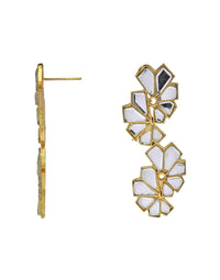 Crystal Cascade Earrings - Statement Earrings - Gold-Plated & Hypoallergenic - Made in India - Dubai Jewellery - Dori