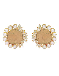 Coin Half Bloom Earrings- Handcrafted Jewellery from Dori