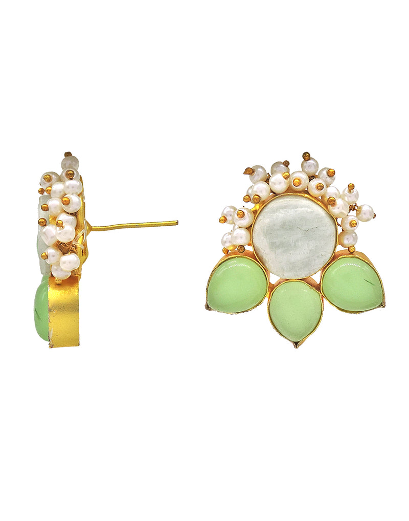 Garden Bloom Earrings - Statement Earrings - Gold-Plated & Hypoallergenic - Made in India - Dubai Jewellery - Dori