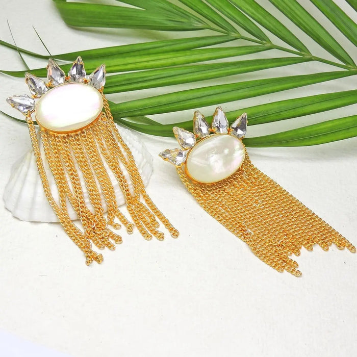 Blanc Tassel Earrings