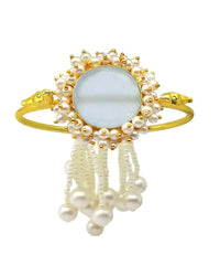 Bloom Tassel Cuff | Amazonite, Amethyst, Blue Onyx, Fluorite & Rose Quartz