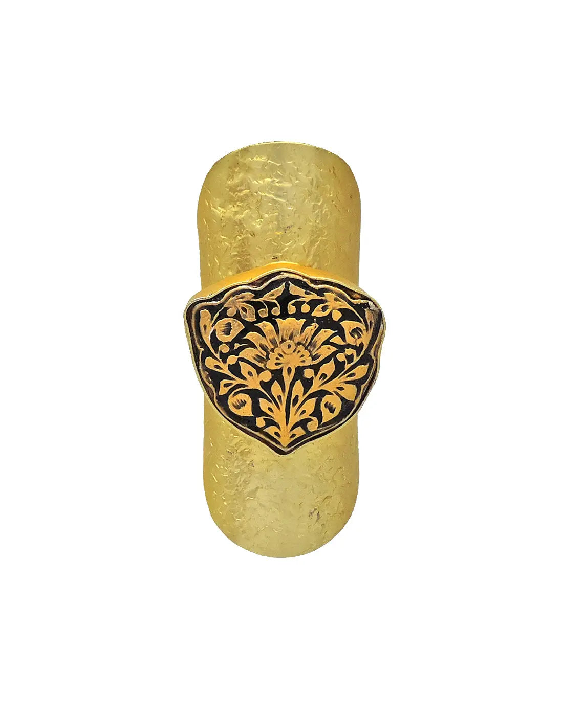 Carved Flower Ring - Statement Rings - Gold-Plated & Hypoallergenic Jewellery - Made in India - Dubai Jewellery - Dori