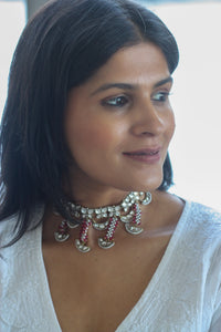 Chandra-Varsha Choker (Ruby Tassels)from Dori