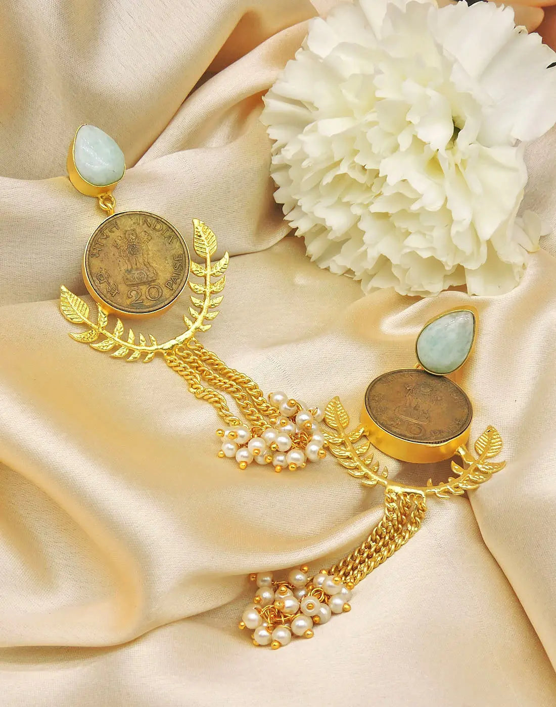 Grecia Earrings - Statement Earrings - Gold-Plated & Hypoallergenic - Made in India - Dubai Jewellery - Dori
