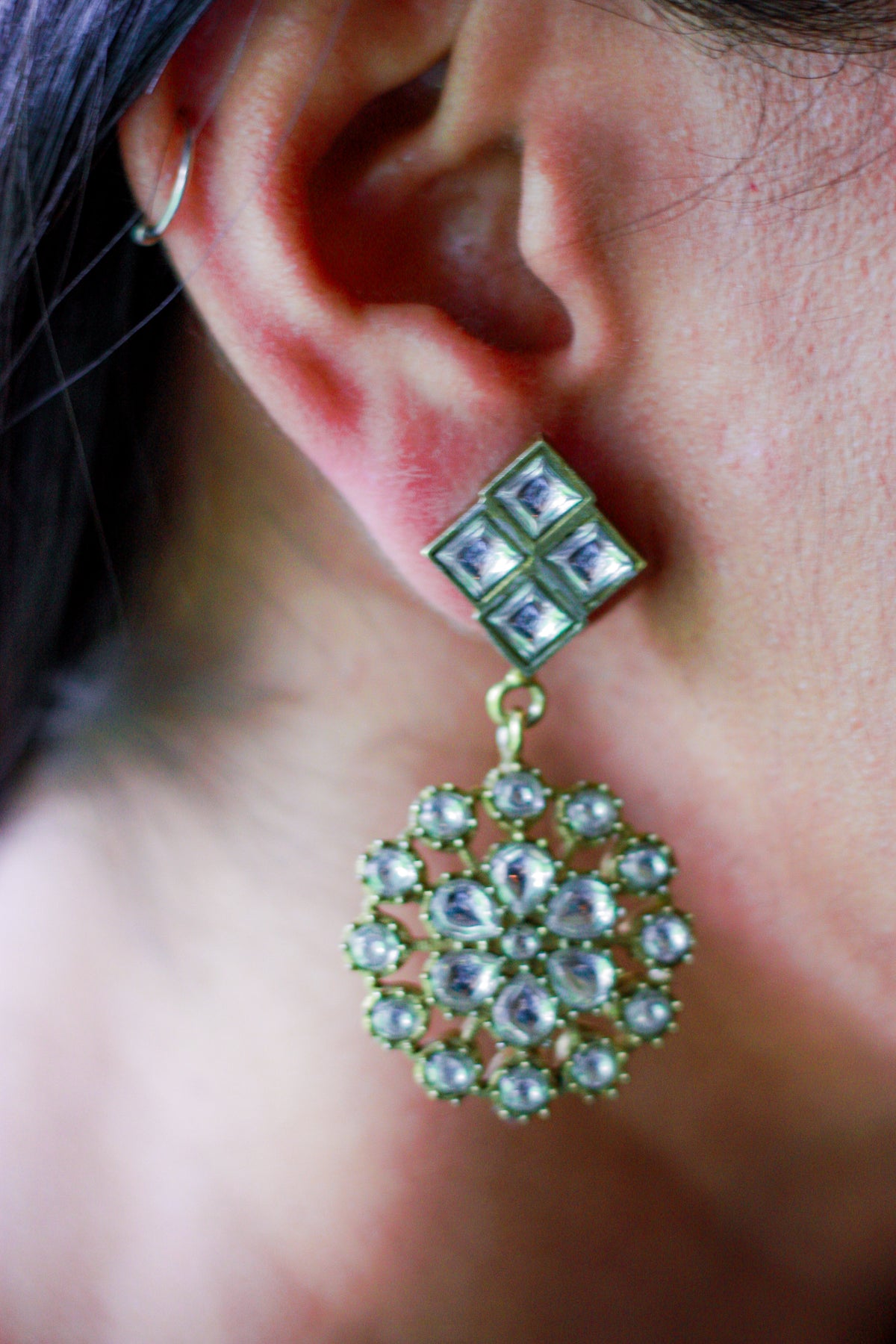 Zia Square Medallion Earrings