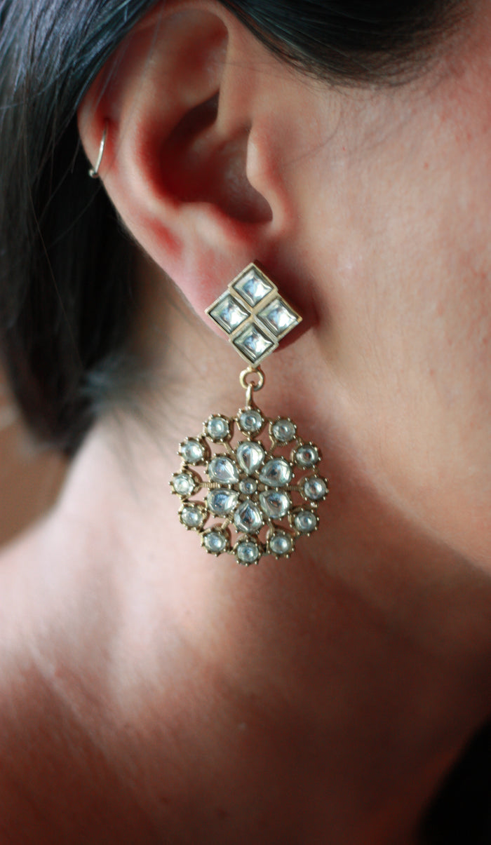Zia Square Medallion Earrings