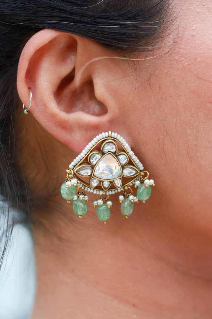 Aabha Mint Drop Earrings