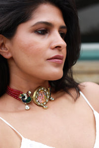 Radha Krishna kundan choker