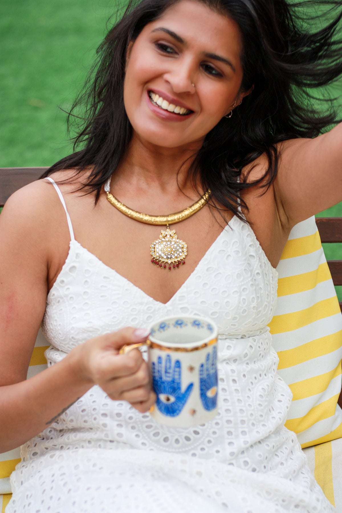 Noor Pearl Jadau Statement Necklace