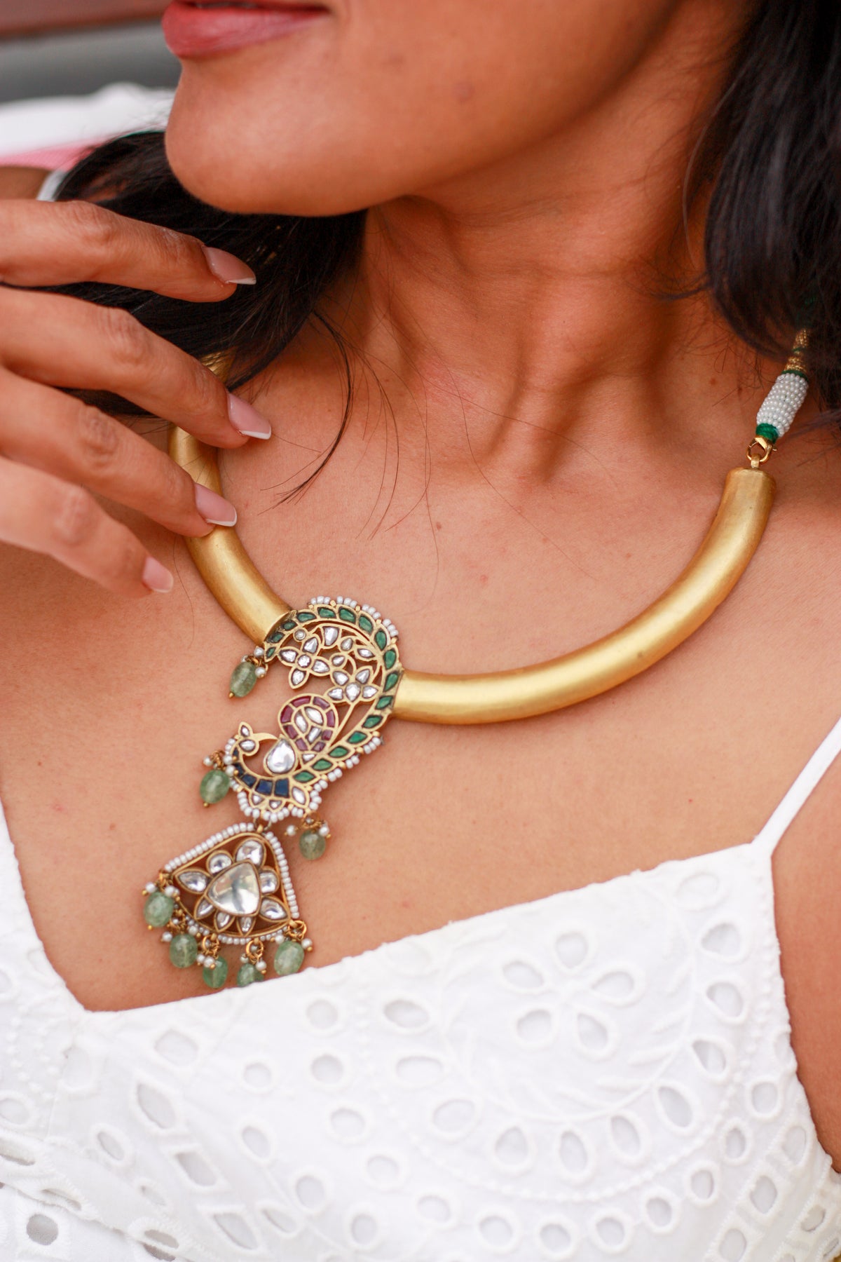 Rajkumari Peacock Torque Necklace