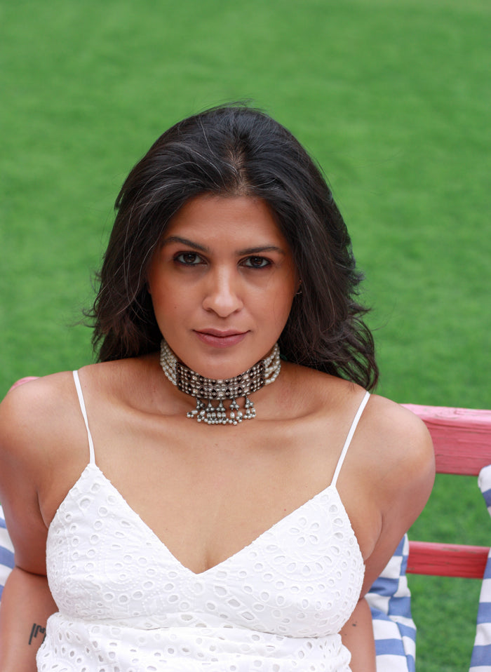 Zoya Pearl Fringe Choker