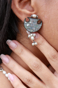 Chandrika Mother-of-Pearl Shield Earrings