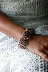 Noor Polki Pearl Broad Kada