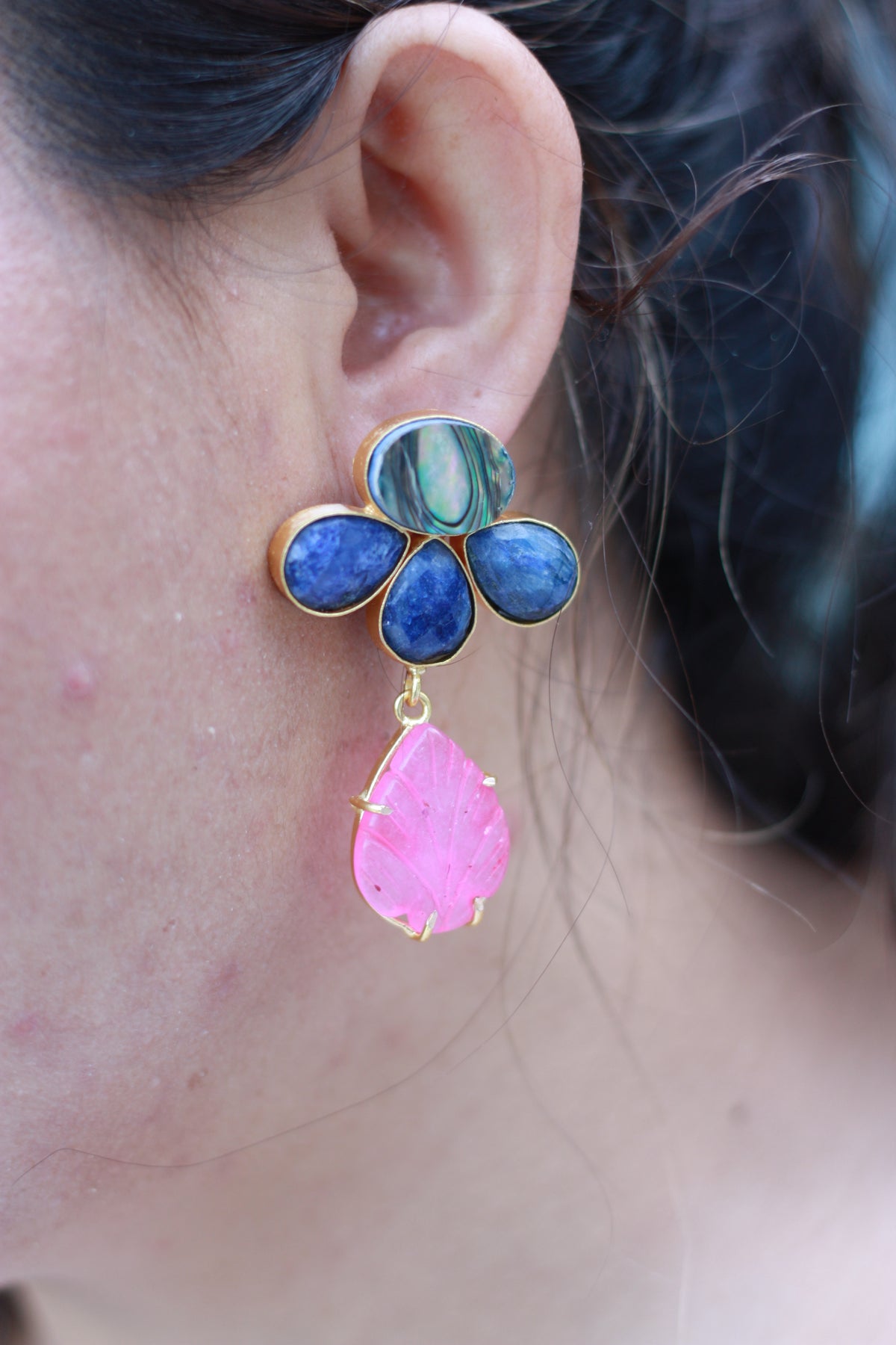 Geometric Gold Statement Studs