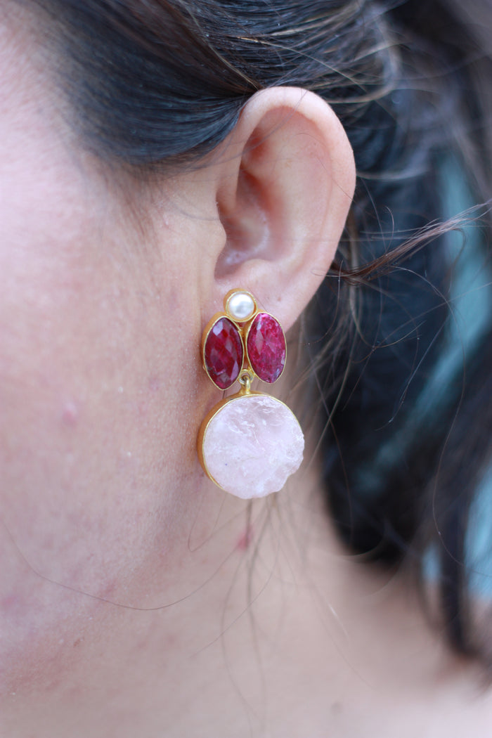 Lavender Stone Teardrop Dangler