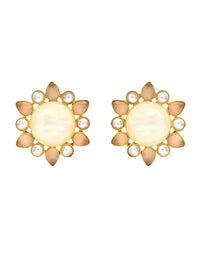 Star Flower Earrings - Statement Earrings - Gold-Plated & Hypoallergenic - Made in India - Dubai Jewellery - Dori