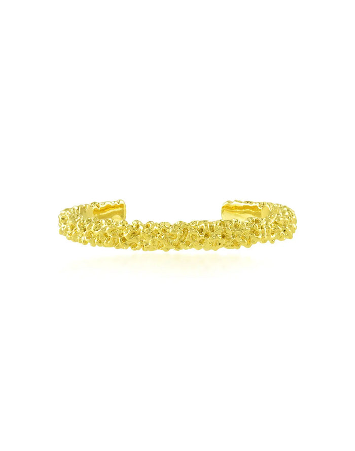 Textured Hand Cuff - Statement Bracelets & Cuffs - Gold-Plated & Hypoallergenic Jewellery - Made in India - Dubai Jewellery - Dori