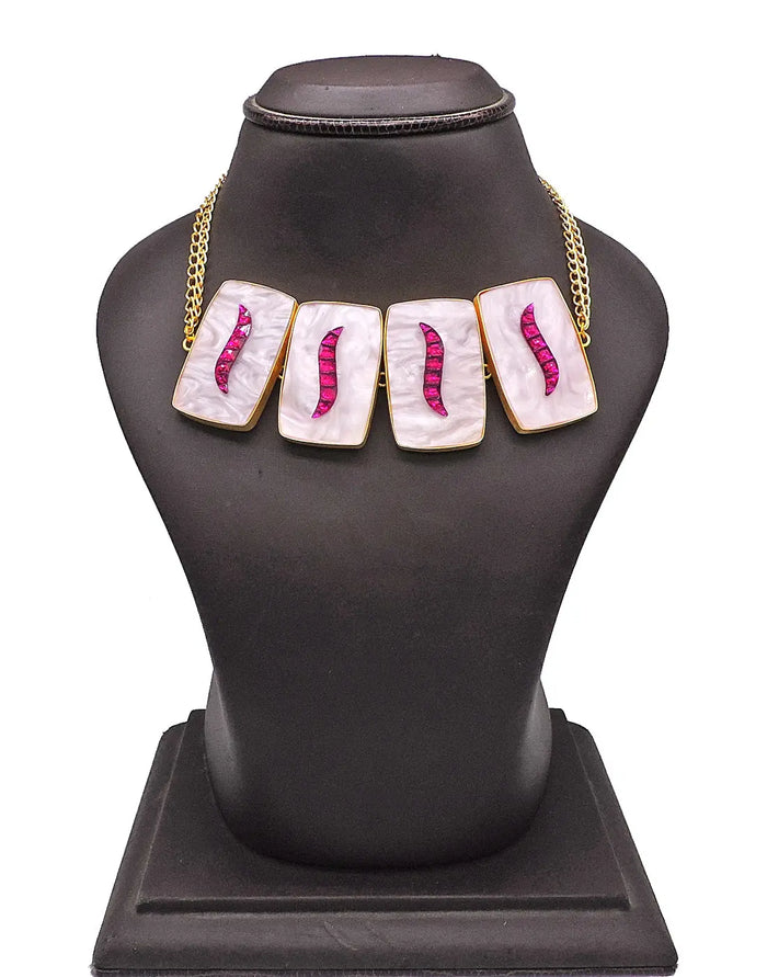 Wave Necklace - Statement Necklaces - Gold-Plated & Hypoallergenic Jewellery - Made in India - Dubai Jewellery - Dori
