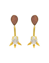 Wood Spike Earrings- Handcrafted Jewellery from Dori