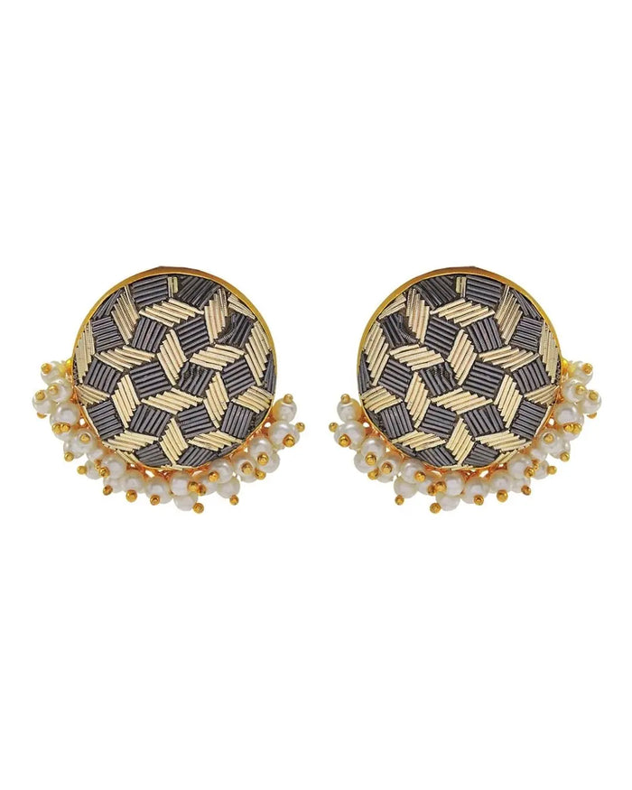 Zardosi Crown Earrings