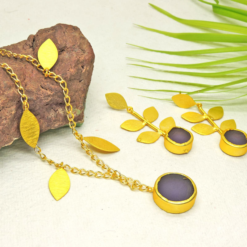 Eliana Necklace in Amethyst - Necklaces - Handcrafted Jewellery - Made in India - Dubai Jewellery, Fashion & Lifestyle - Dori