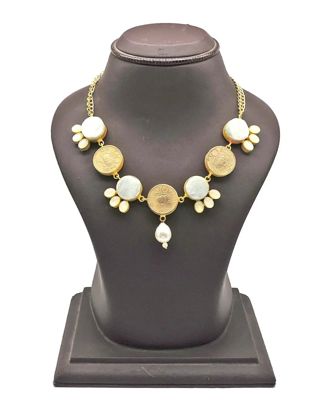 Coin & Amazonite Necklace - Necklaces - Handcrafted Jewellery - Made in India - Dubai Jewellery, Fashion & Lifestyle - Dori